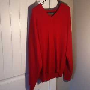 Red cashmere sweater